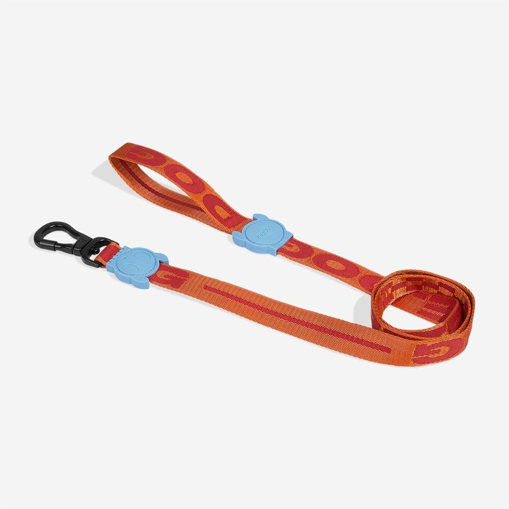 NEW GIBSON Orange Red Blue Large Dog Adjustable $85 Collar Leash 4 Ft Gift Set - Picture 11 of 14